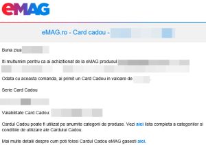 card cadou electro weekend emag